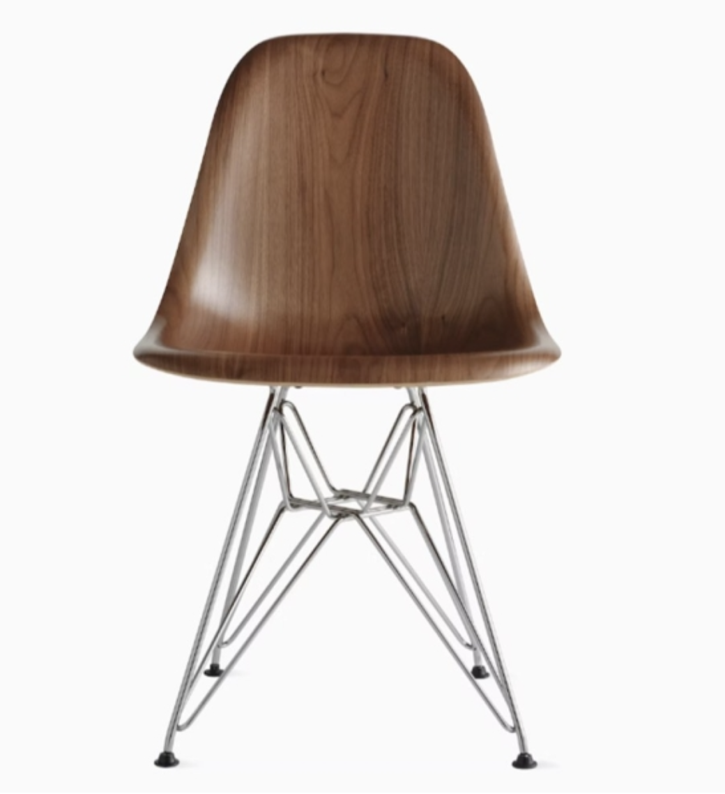 Eames® Molded Plywood Side Chair with Wire Base (DWSR)