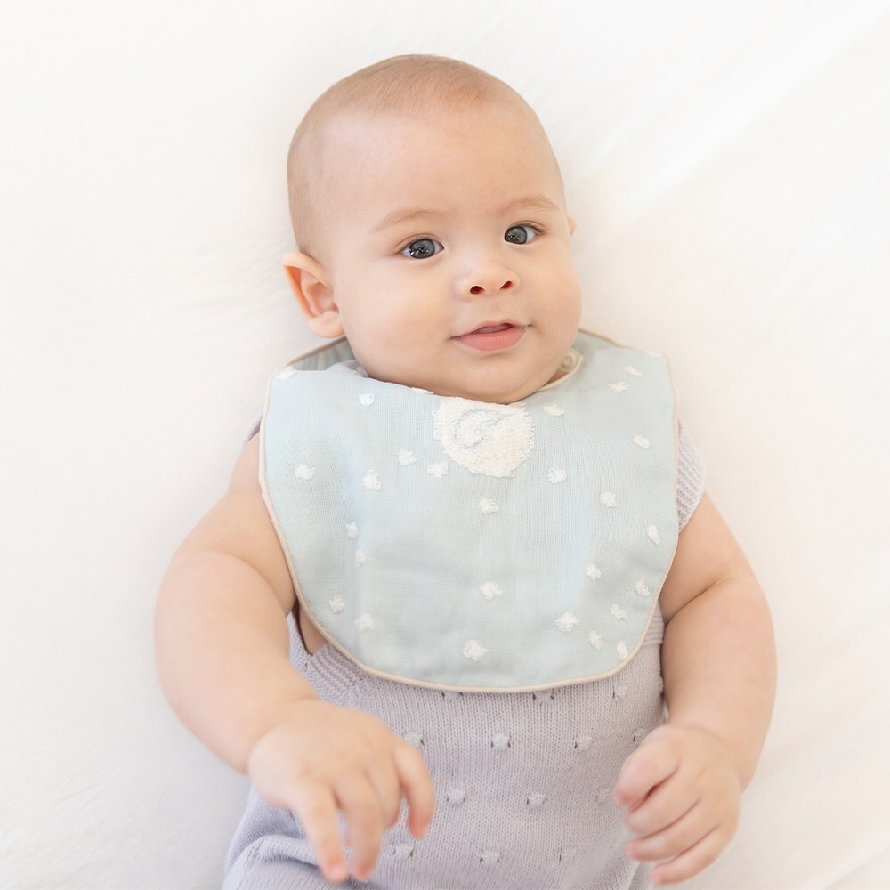 Gift DollBao 日本今治毛巾系列口水兜_雙面寶寶紗布巾｜經典泡泡