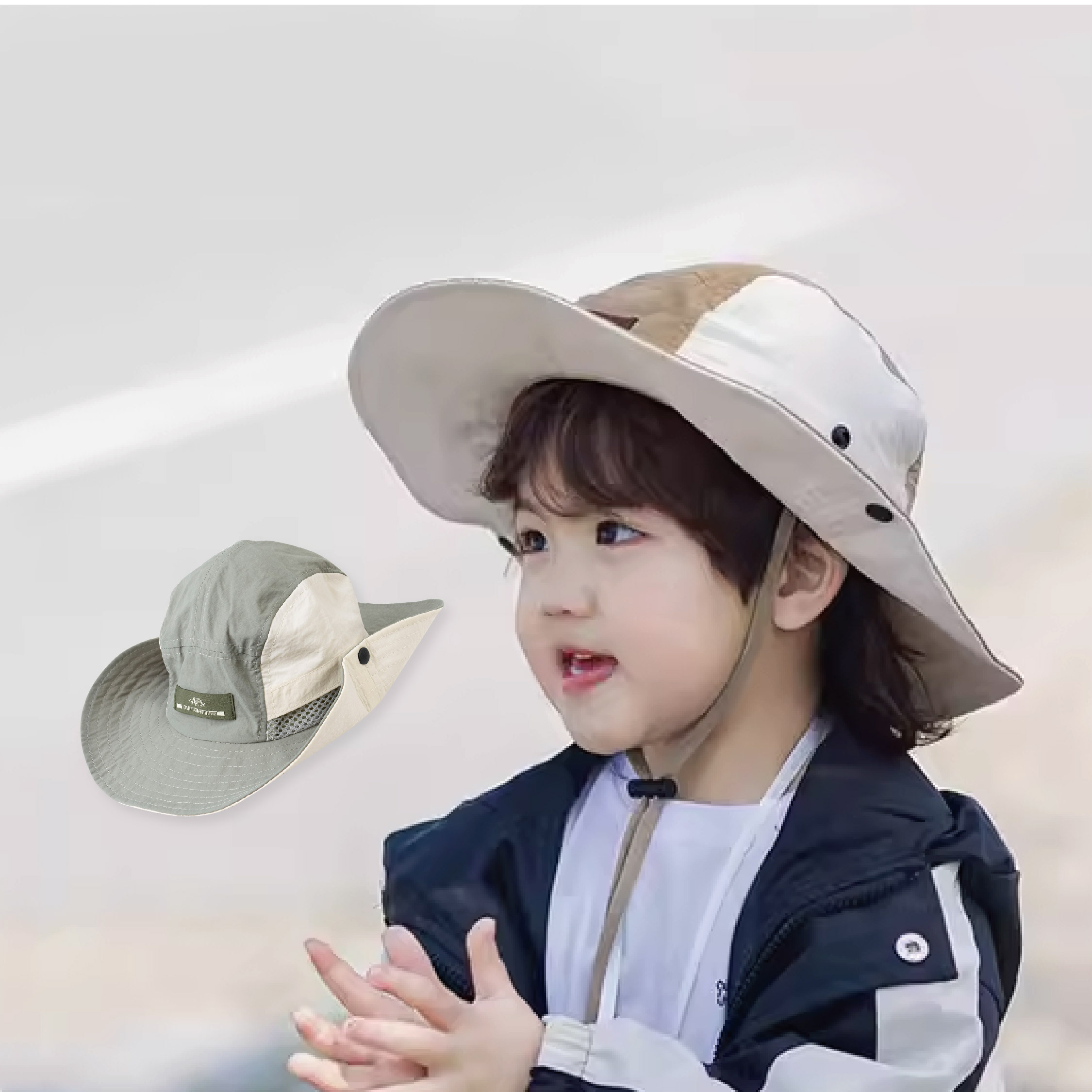 【JA1420】雙色網眼透氣速乾防曬登山/漁夫帽＊二色