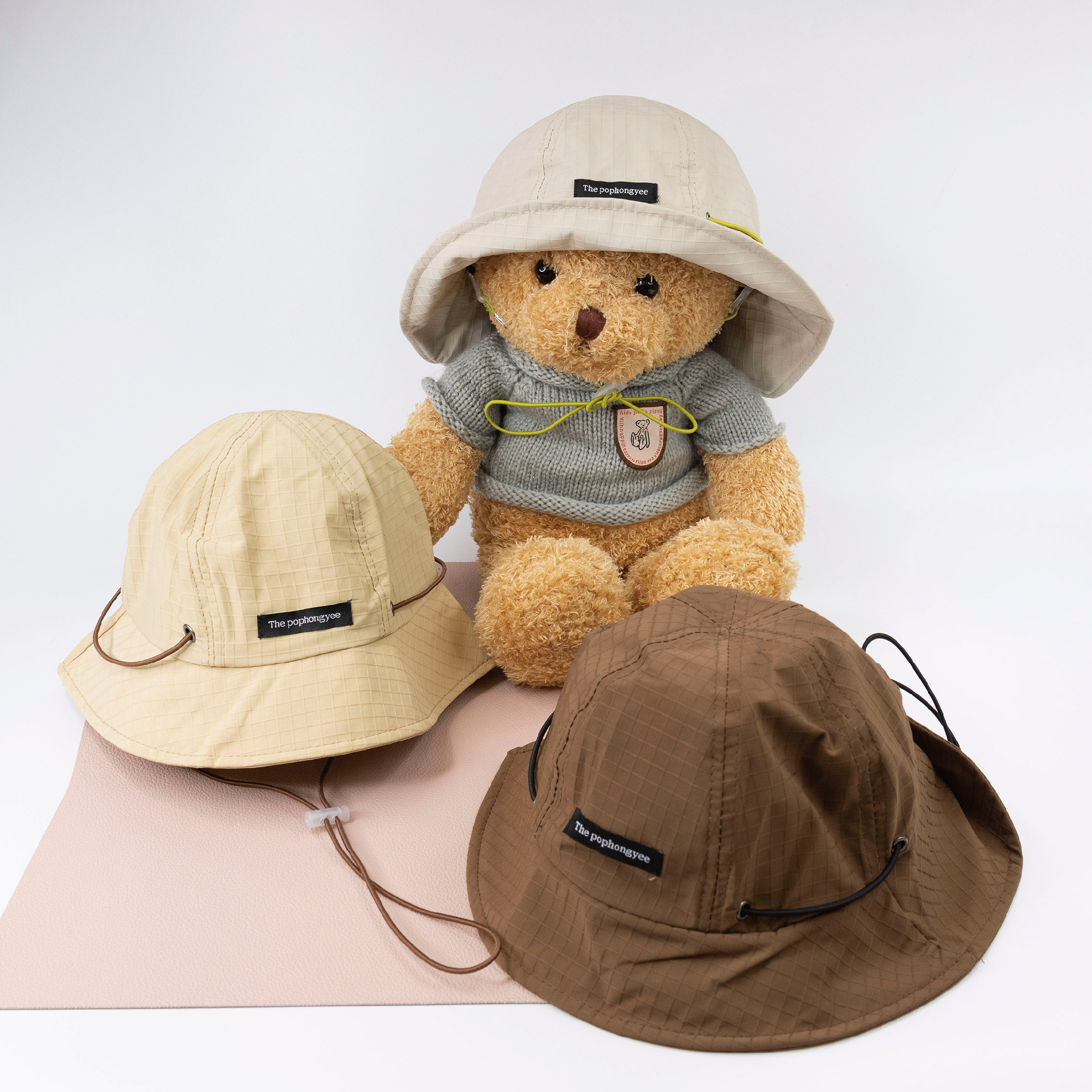 【JA1416】小標字母登山露營遮陽漁夫帽＊三色