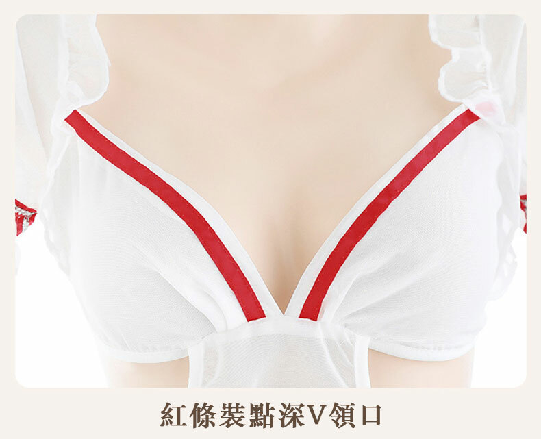 木耳邊甜美小護士套裝|情趣內衣