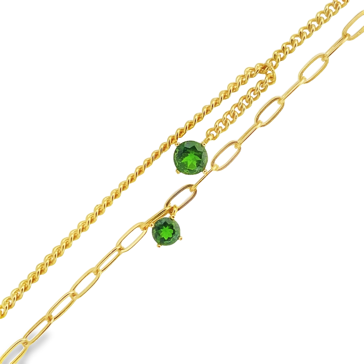 T98透輝石雙層金手鏈