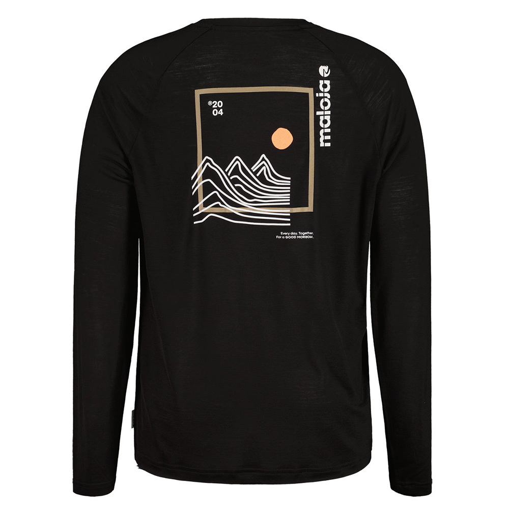 【MALOJA】男快乾羊毛長袖上衣 / 24MA37213-[森林綠、經典黑]