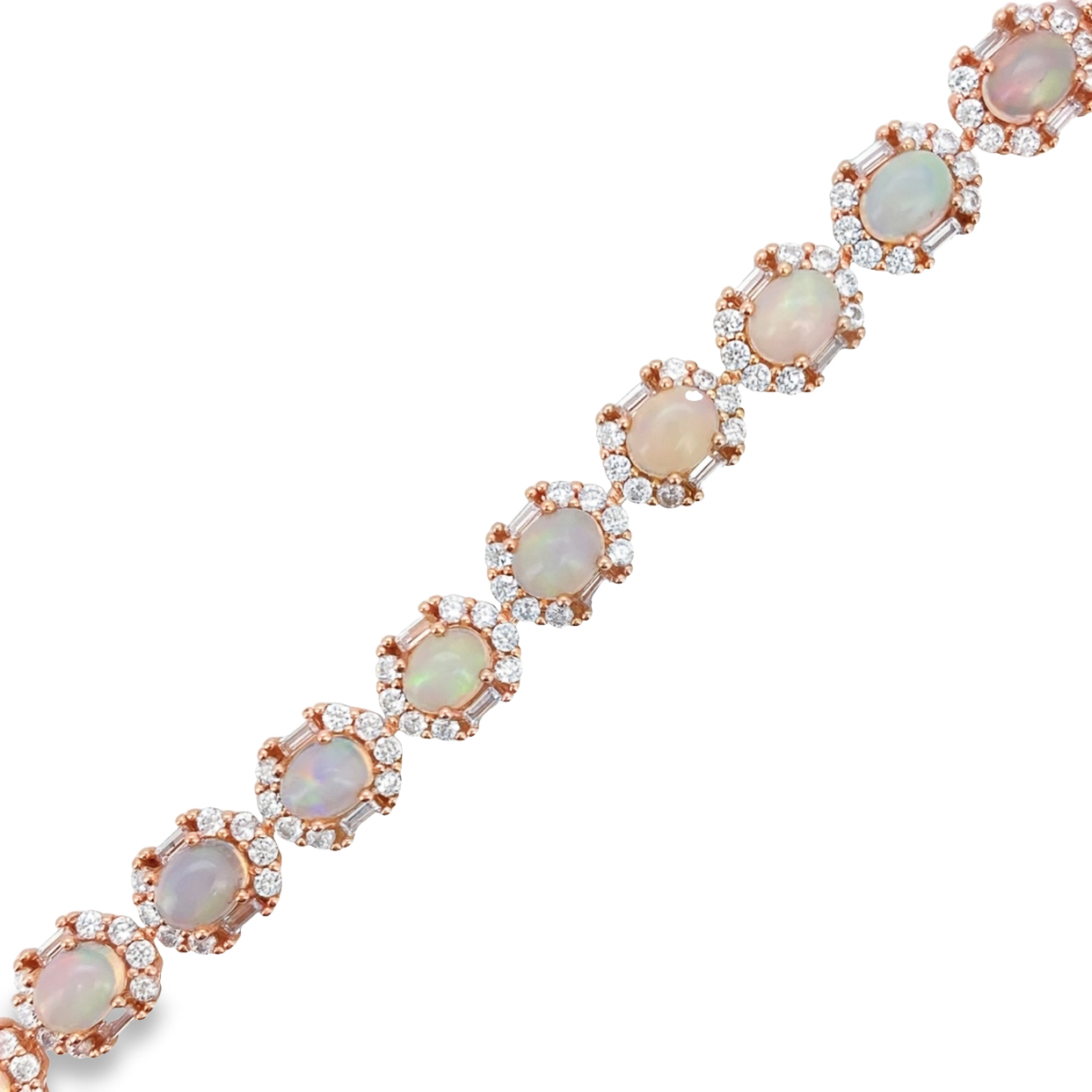 T3蛋白石玫瑰金手鍊