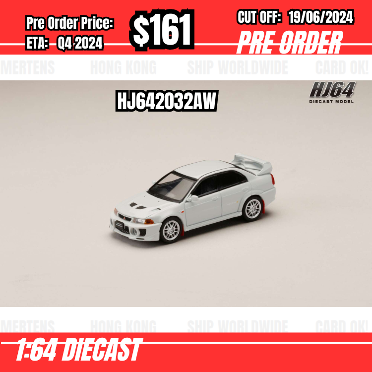 PO-$161 * Hobby Japan * 1:64 MITSUBISHI LANCER GSR EVOLUTION 5 (CP9A) 1998 with Mud flap BLACK HJ642032AW [OD12/06]