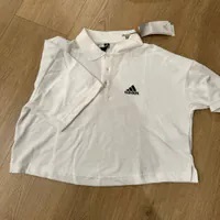 [S] ADIDAS W CROP POLO T-SHIRTS MULTI SPORT,WHITE, HY5526-WHITE (SAD230)