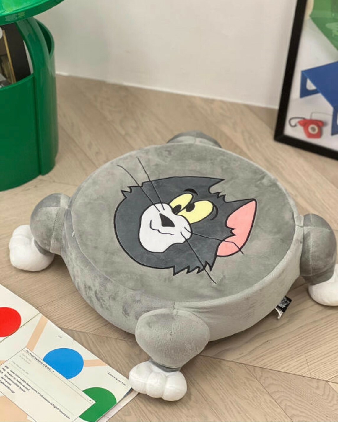 <正版授權> Tom&Jerry 湯姆貓坐墊 傑利鼠抱枕毛毯 圓凳 可拆洗 毛絨 高回彈力 湯姆貓與傑利鼠