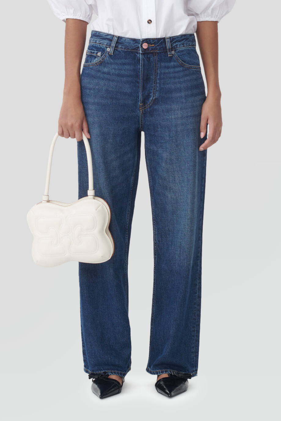 GANNI｜IZEY 中腰直筒牛仔寬褲