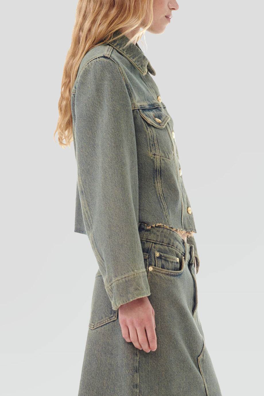 GANNI｜OVERDYED 套染不收邊牛仔外套