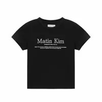 [S] MATIN KIM HERITAGE CROP TOP,BLACK, MK2400TS006MBB (SZZ434)