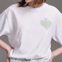 [S] MARDI TSHIRT SATIN SPADE,WHITE MINT, MFK41JSS002-WHT00 (SMD52)