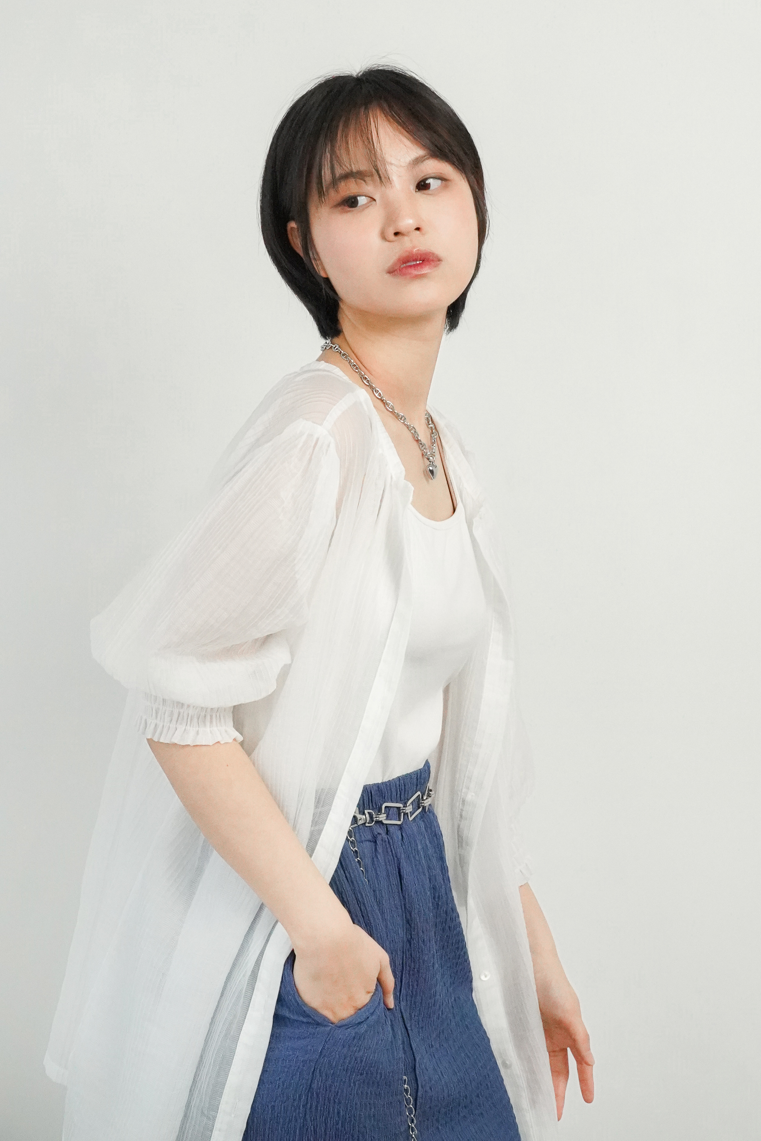 10169 ｜ 2ways ~ 68%天絲的透肌上衣