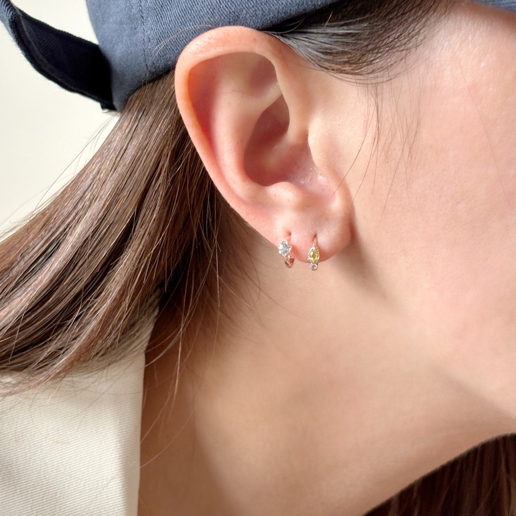 小水滴橄欖托帕石耳骨圈