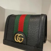 [S] GUCCI OPHIDIA WEB STRIPE BIFOLD LEATHER WALLET, 719887DJ2DG-1060 (SGC80)