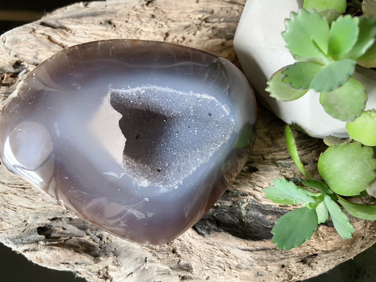 黑瑪瑙聚寶盆丨招財聚氣療癒擺件