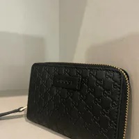[S] GUCCI MICRO CARD ZIPPER WALLET,BLACK, 544249BMJ1G-1000 (SGC87)