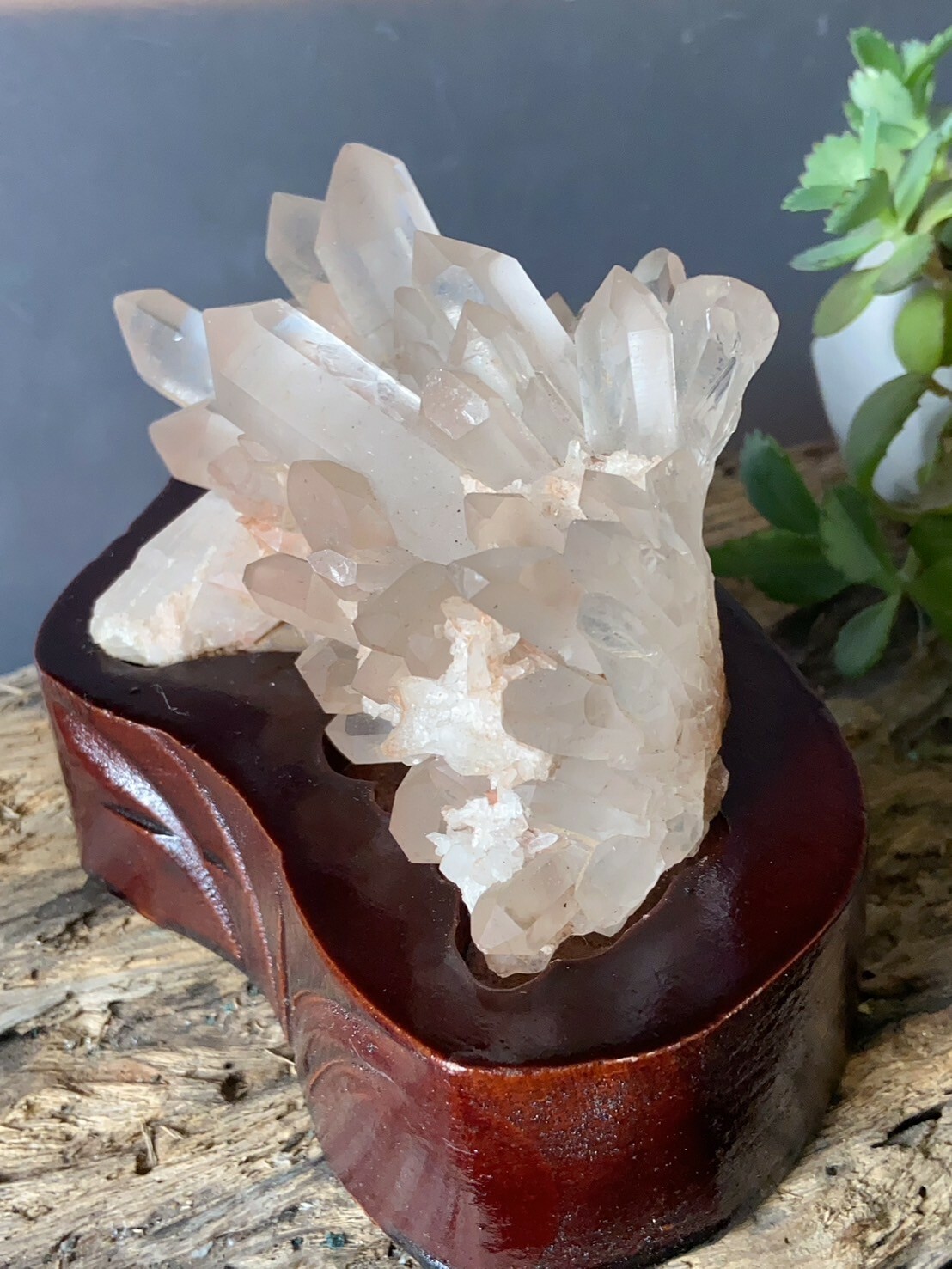 白水晶晶簇01丨水晶之王丨正能量