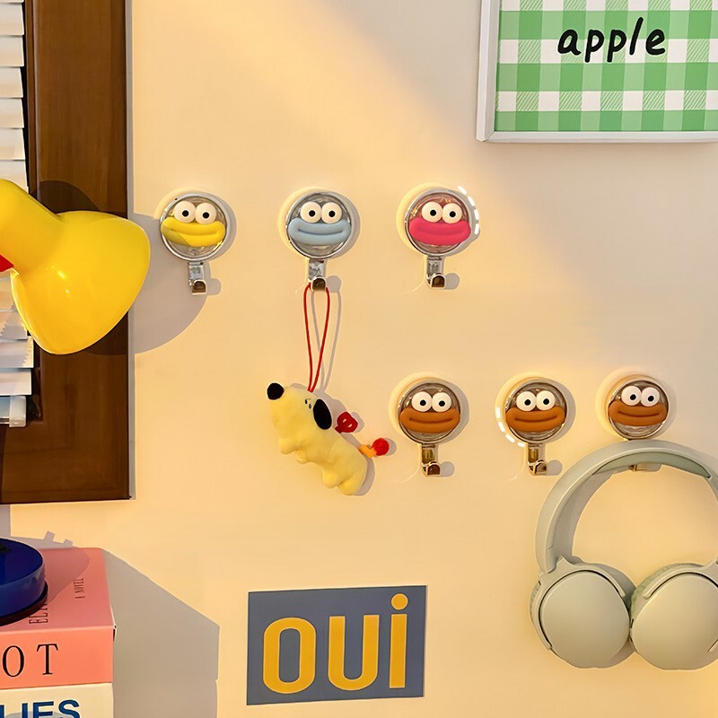 《4327》不鏽鋼大眼香腸嘴造型掛勾(2入)