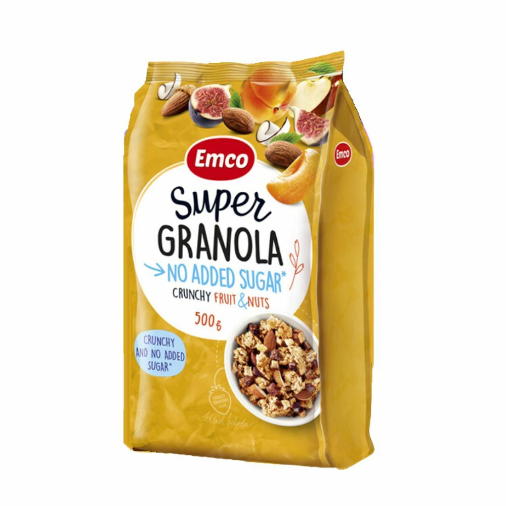 Emco 無添加糖穀物脆片早餐 - 水果和堅果 (500g) (57520)
