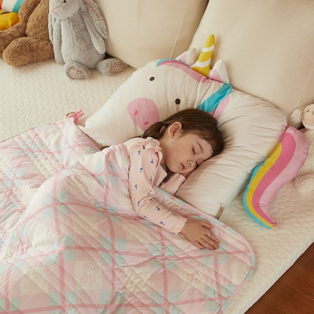 Milo&Gabby美國 動物好朋友超細纖維防蟎大枕心+枕套組｜Milky彩虹獨角獸