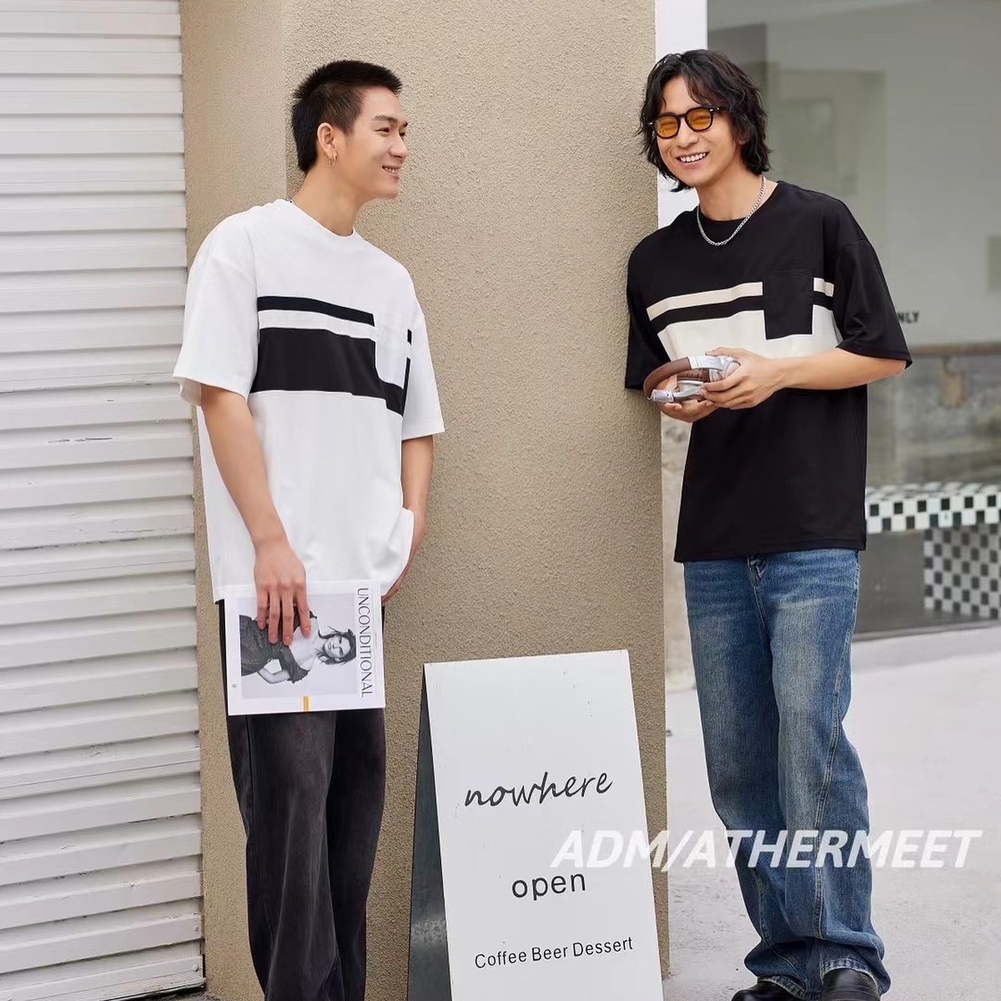 ADM 新銳品牌  2024 春夏 條紋口袋 短T 三色 8906