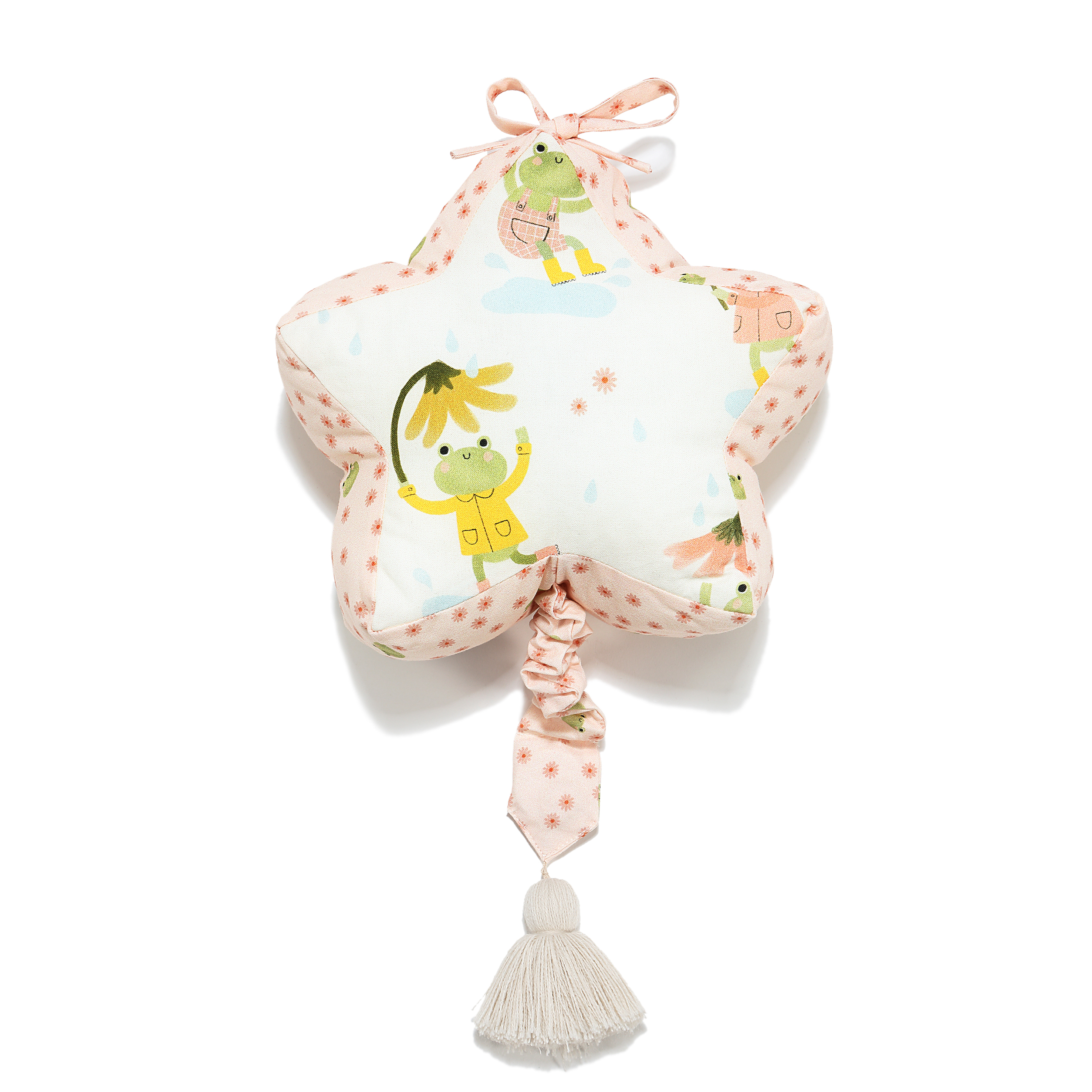 La Millou波蘭 拉米洛北歐風星星音樂盒/床頭音樂鈴｜雨點荷葉蛙