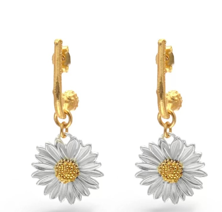 1TA0524-473 THALLO Daisy Field Daisy Earrings Gold #S288a (A-SK-E)
