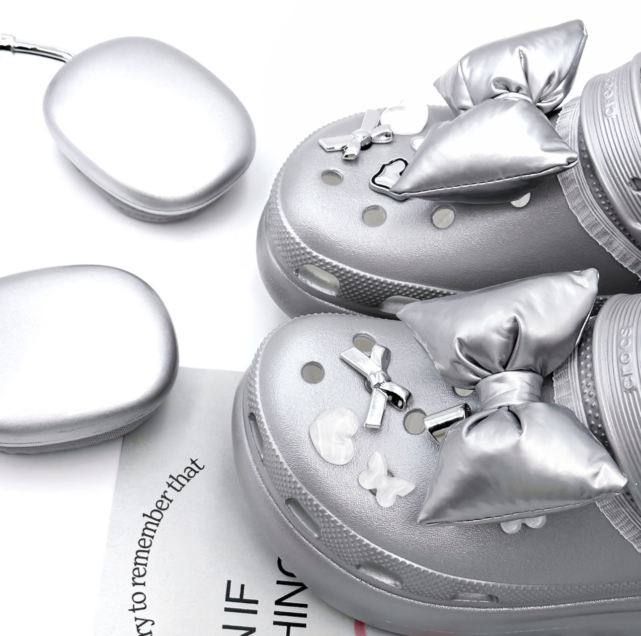 <訂製款> CROCS Classic Clog  (芭蕾銀白) 女款