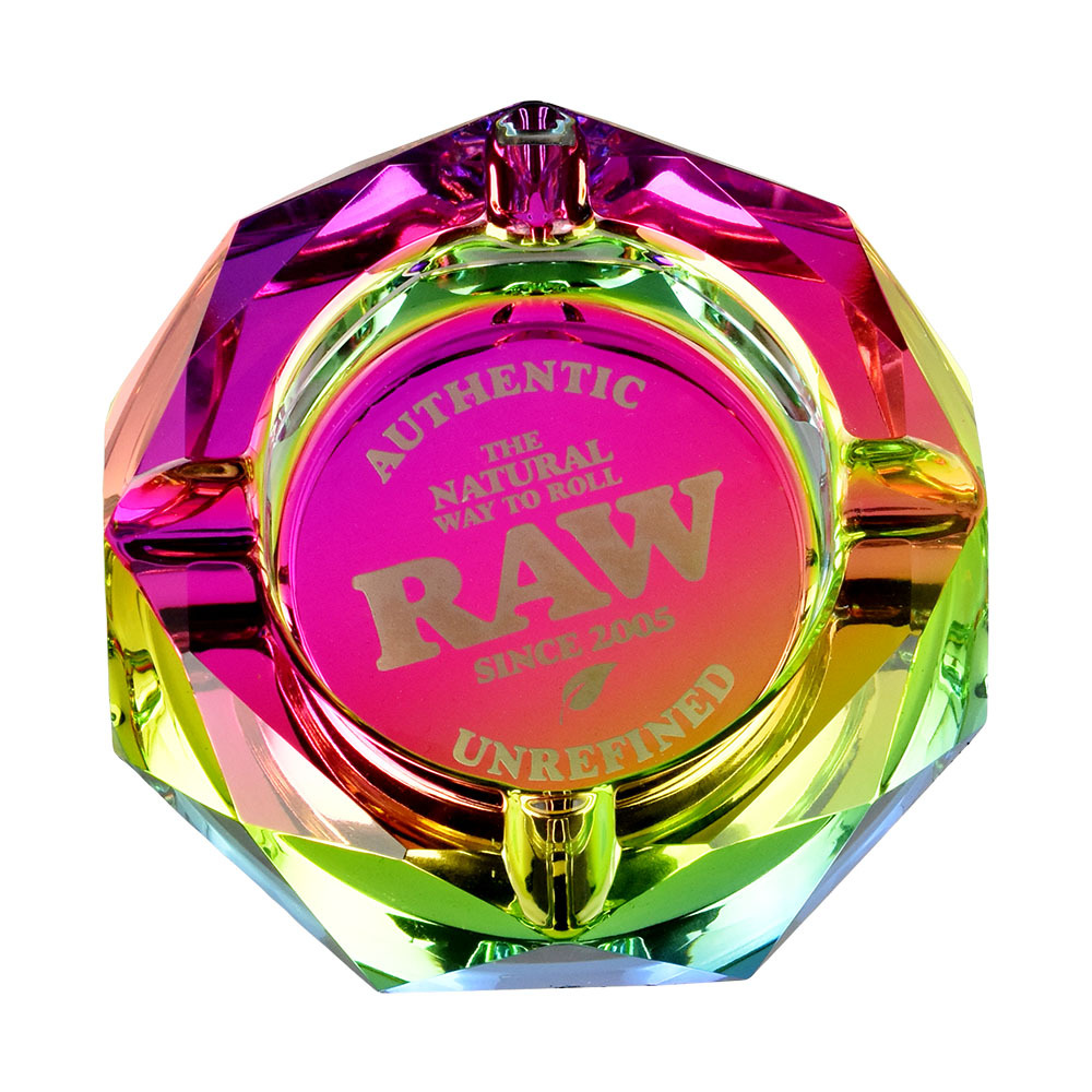 RAW PRISM GLASS ASHTRAY