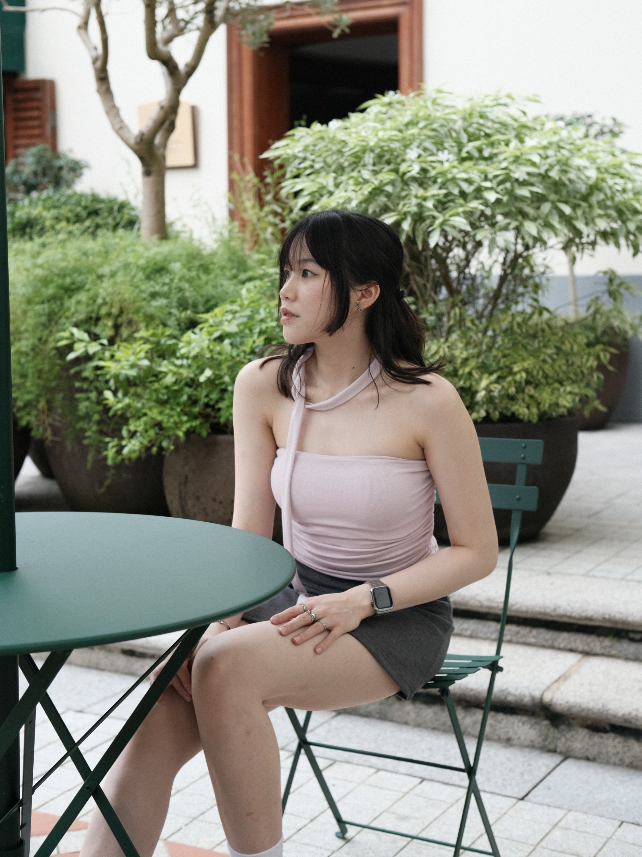 視覺放大! 掛頸連pad Tube top