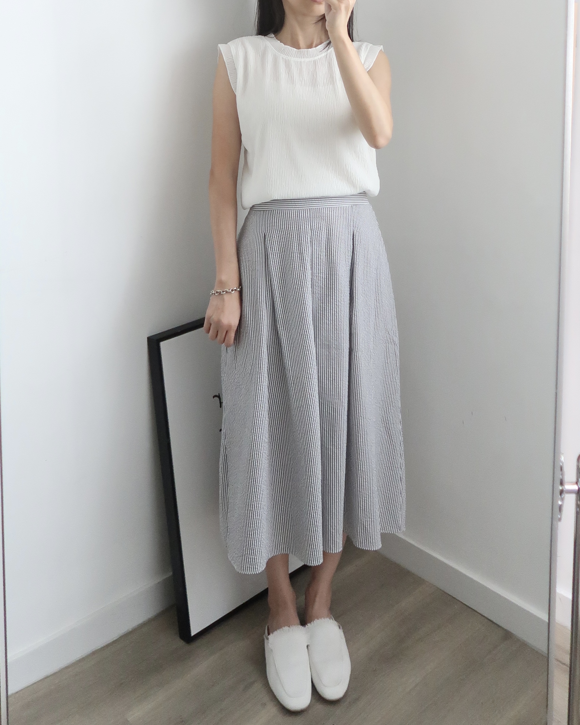 【 現貨 】直幼間紋內里布裙