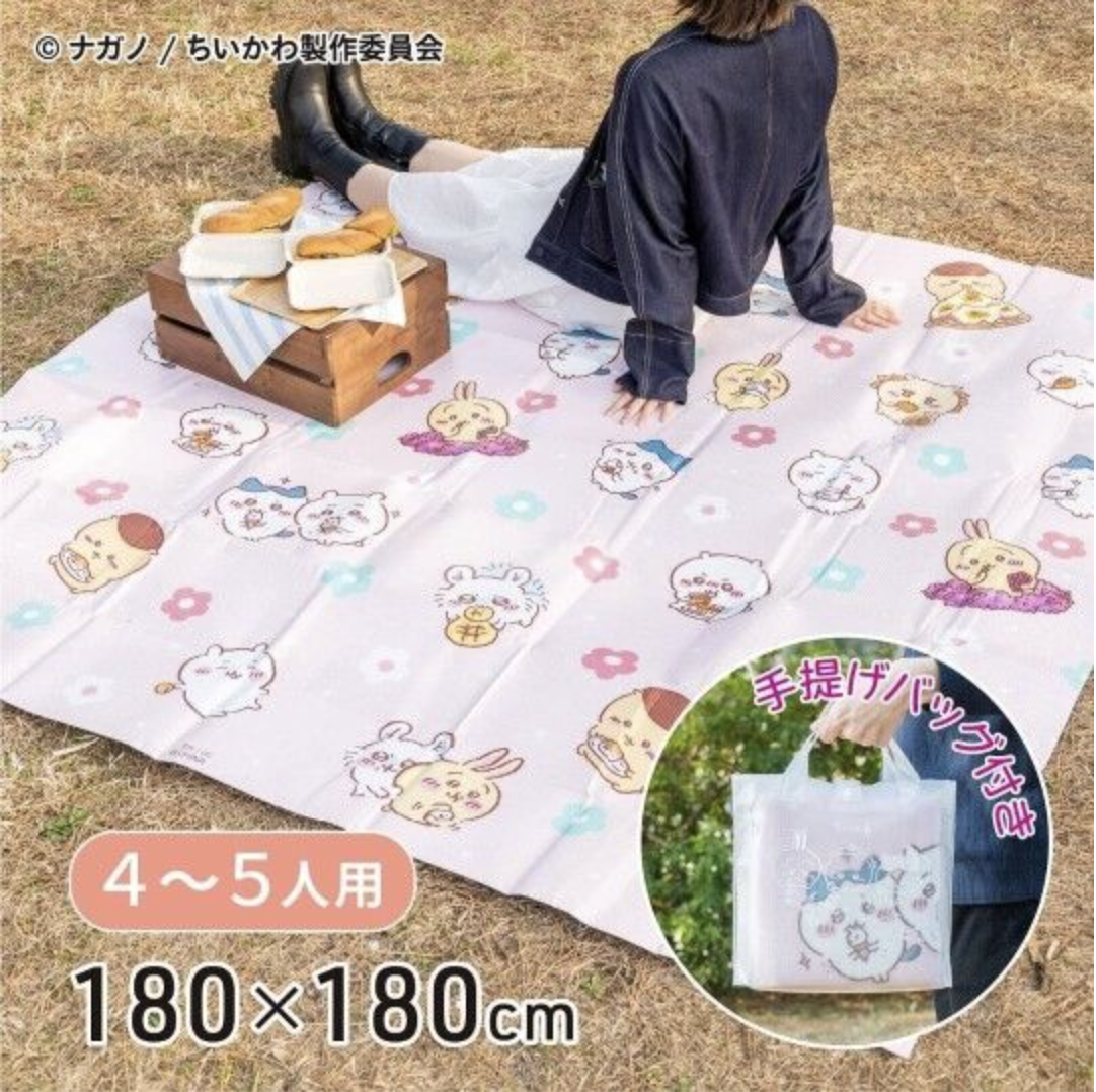 日本直送 - CHIIKAWA - 戶外防水野餐墊 180X180cm