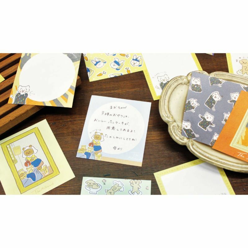 日本古川紙工 Museum Animals 名畫系列 4圖案方形便條紙本 共四款