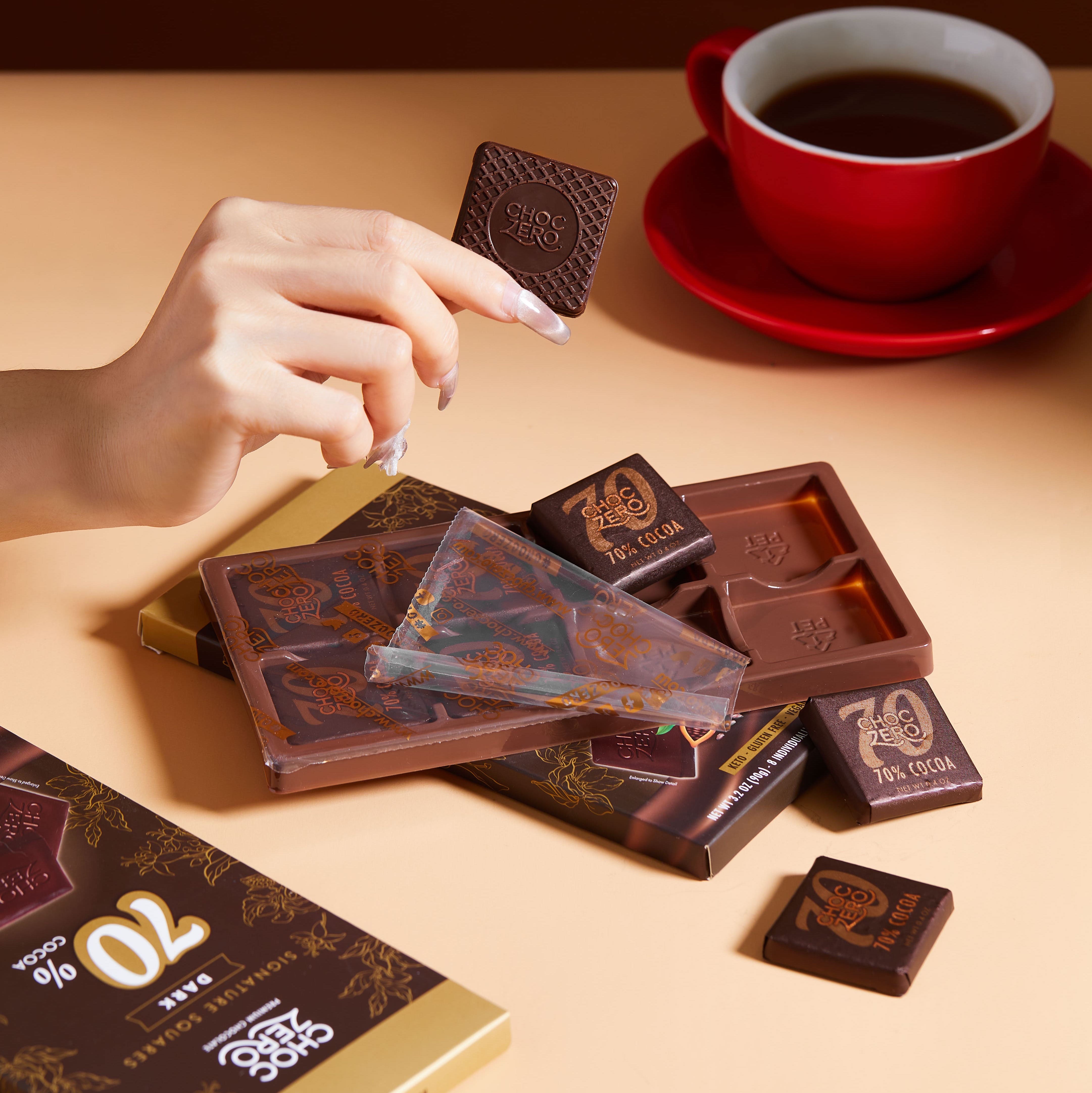 Choczero 70%無糖黑朱古力塊 90g