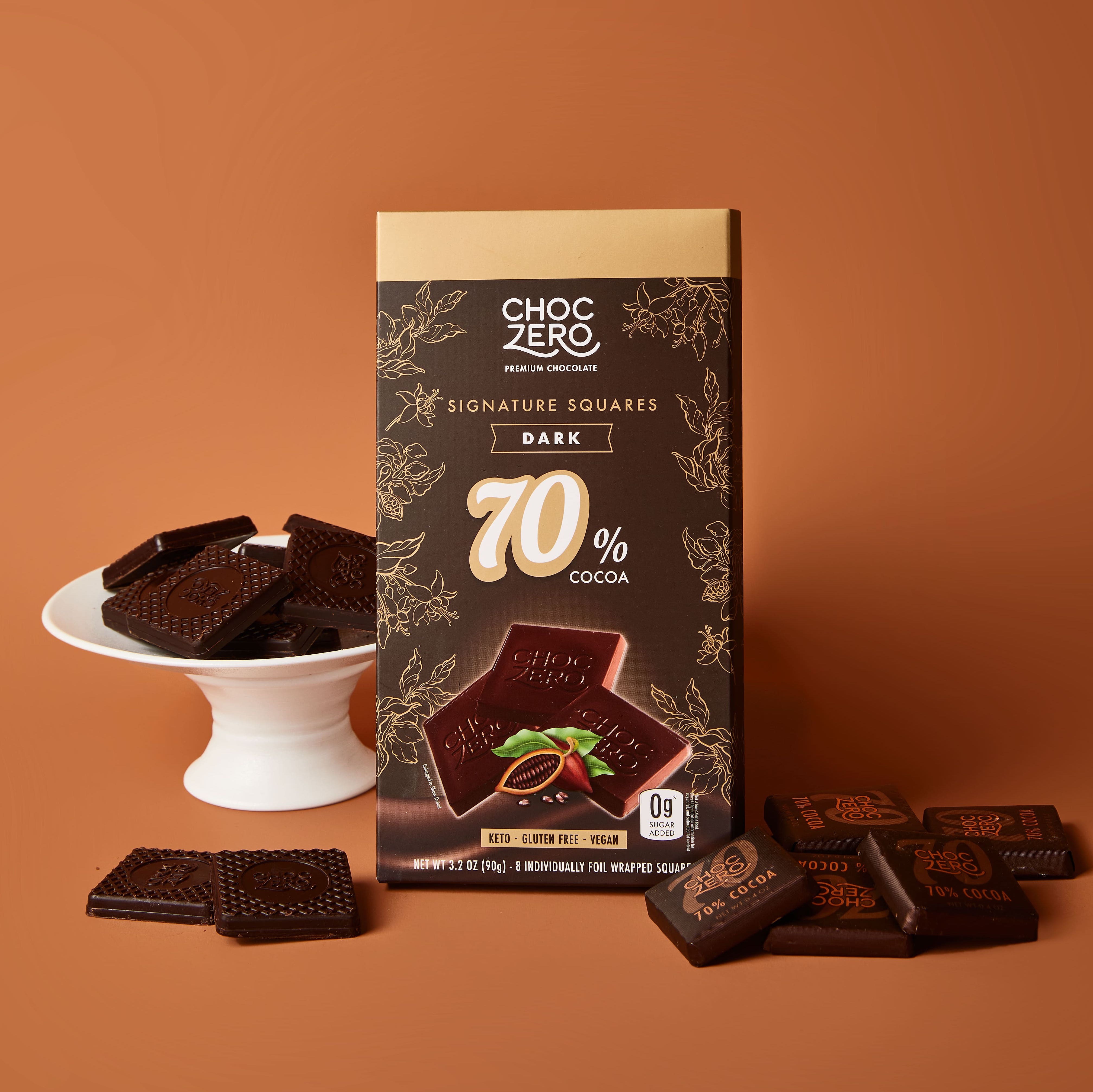 Choczero 70%無糖黑朱古力塊 90g