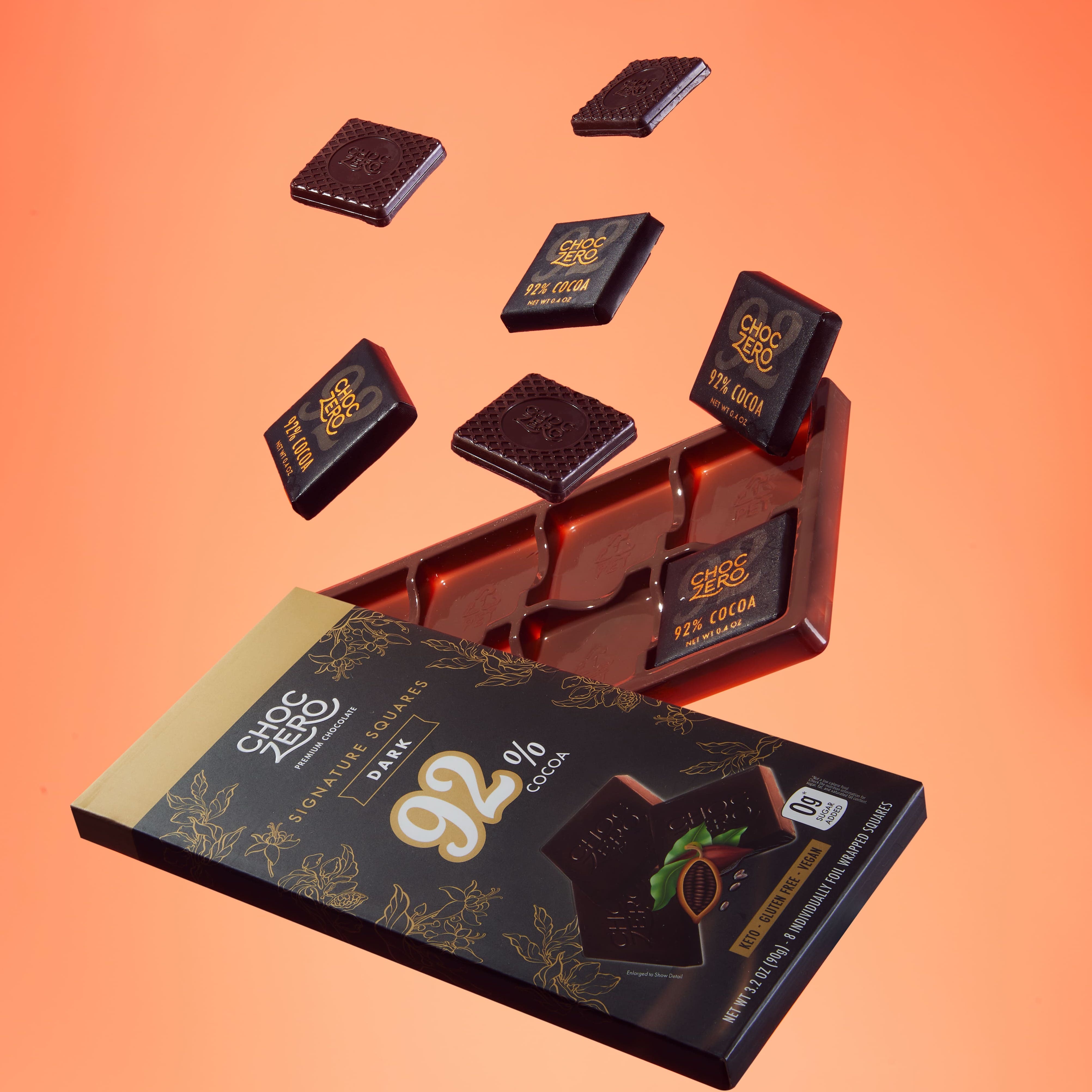 Choczero 92%無糖黑朱古力塊 90g