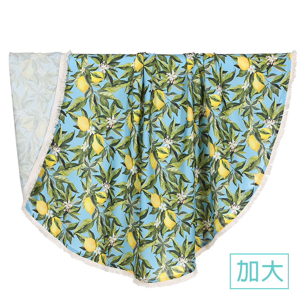 La Millou波蘭 竹纖涼感巾加大款圓形流蘇｜抗菌包巾｜波西萊姆