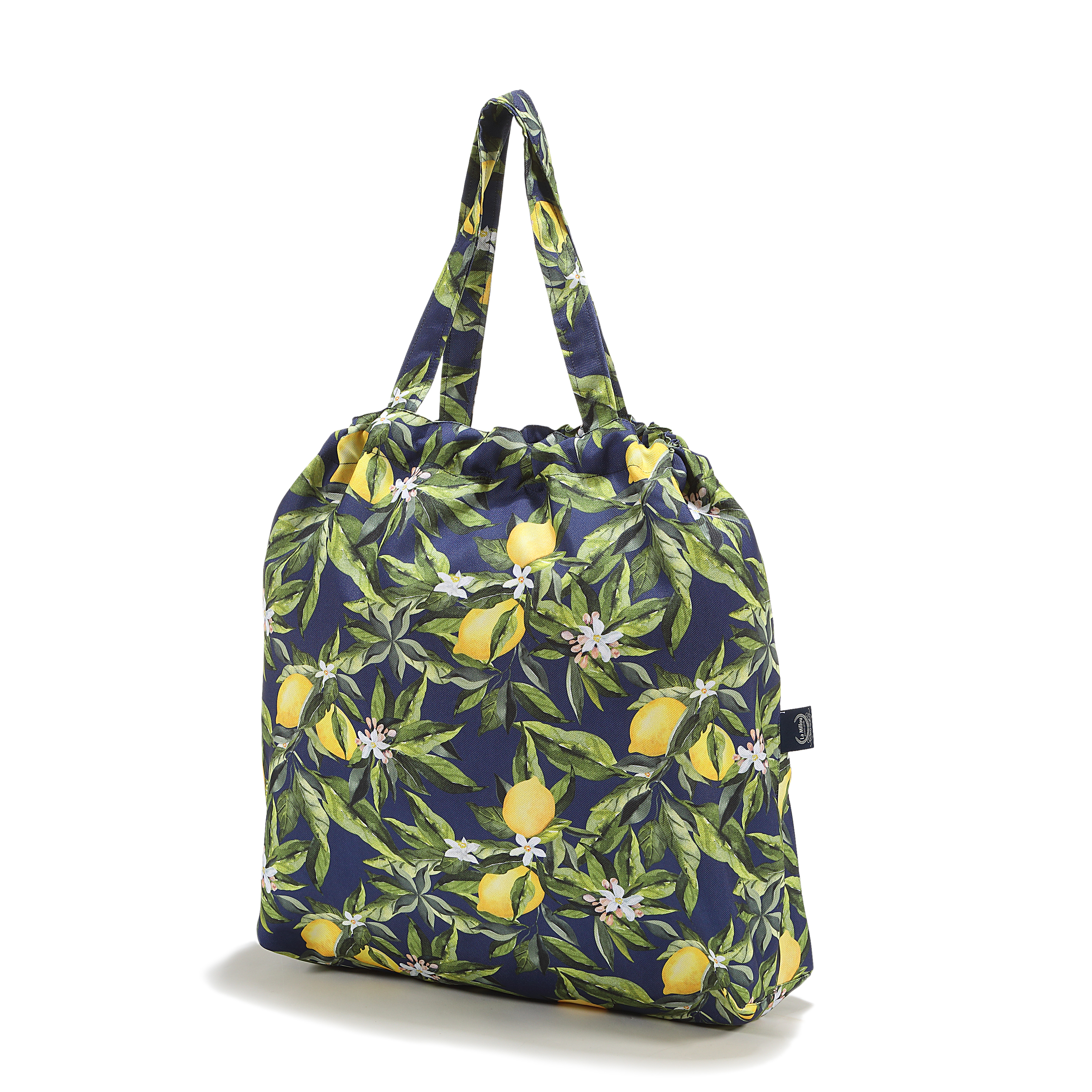 La Millou波蘭 FEERIA 多功能時尚媽媽束口購物袋｜波西萊姆(靛底)