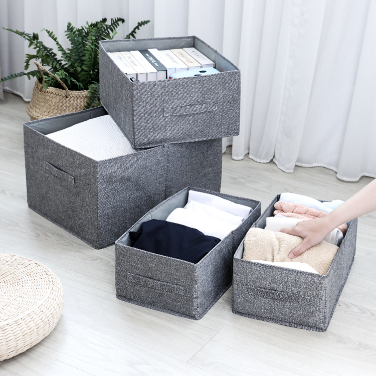 棉麻衣物收納盒【BE004】