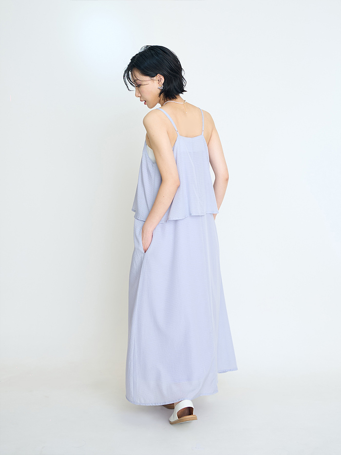 冰糖蜂蜜細肩帶造型洋裝-芋心