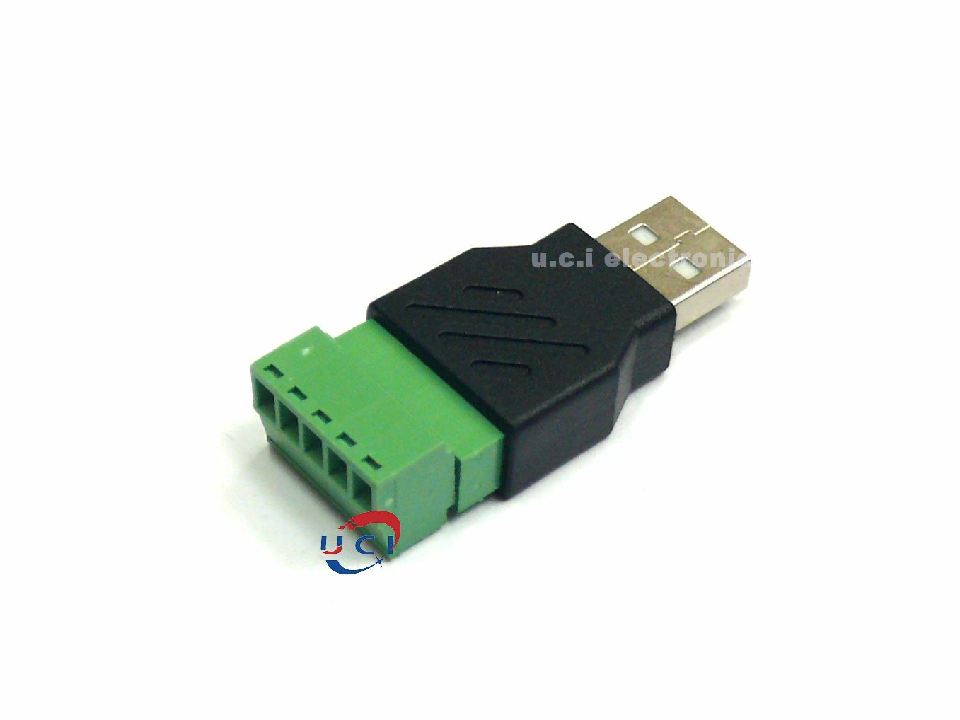 【UCI電子】(11-5) USB免焊接5P插頭USB2.0公頭對接頭電腦滑鼠鍵盤接線端子