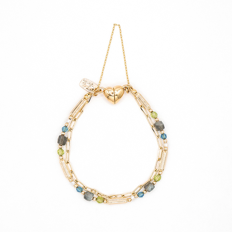 《高雄意象》愛河之心 • 港都情懷 – 拉長石 – 手鍊