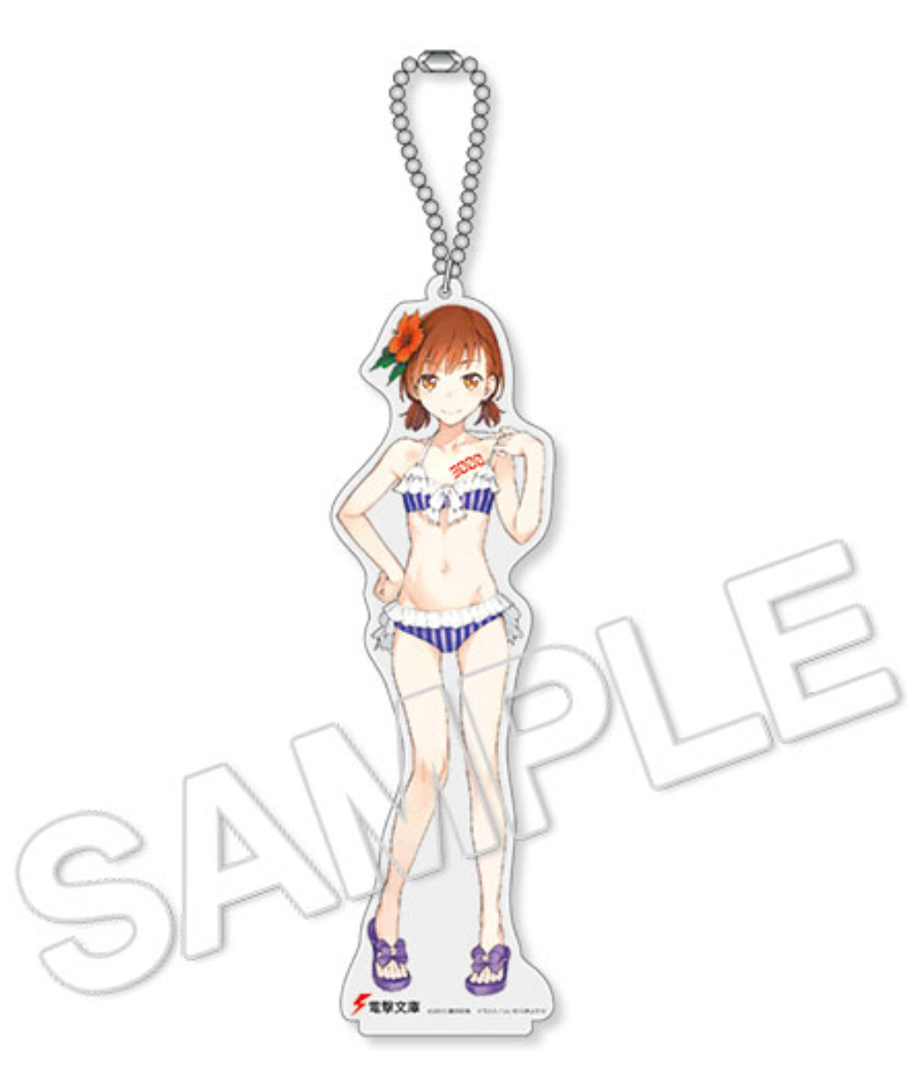預購-電擊文庫 泳裝壓克立吉祥物吊飾 「新約 魔法禁書目錄」 【原作20周年復刻版】【日本進口精品】