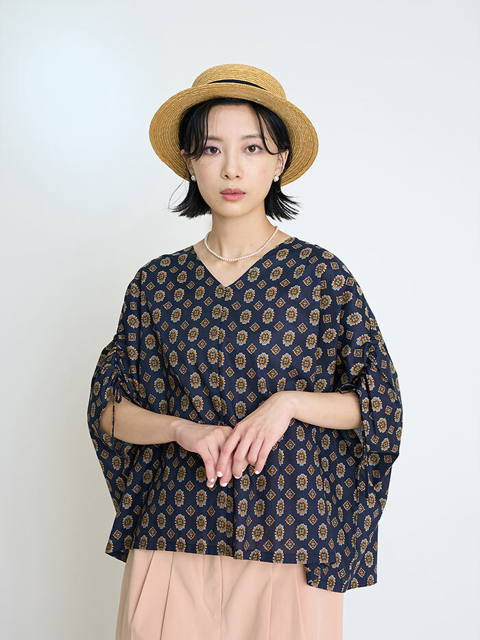 秘藏珍寶綁帶罩衫-靈芝