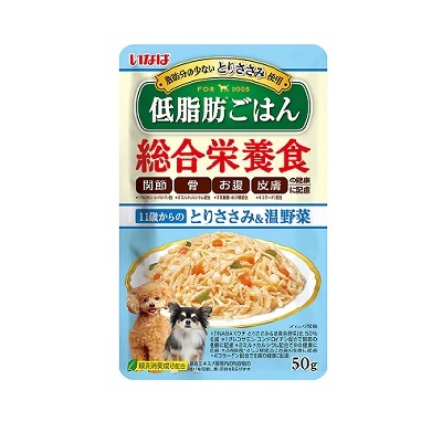 INABA 犬用 綜合營養 (11歲以上主食包) 雞肉+野菜 50g【原盒16包】
