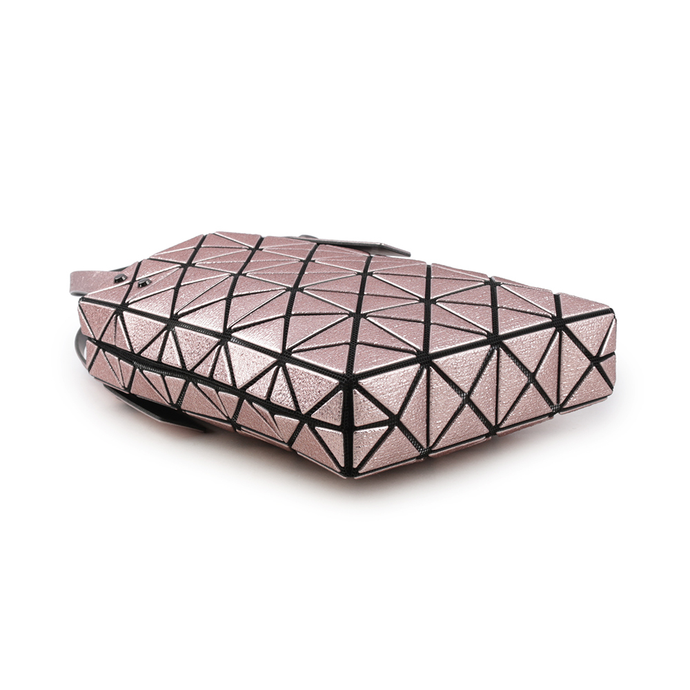 【ISSEY MIYAKE三宅一生】BAO BAO 5X4 立體金屬色迷你方盒手提包(玫瑰粉) AG173 23