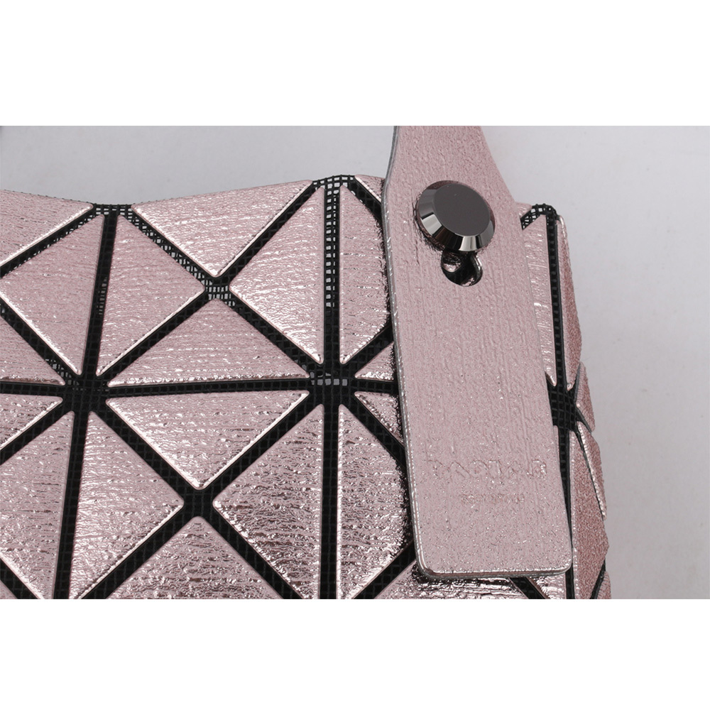 【ISSEY MIYAKE三宅一生】BAO BAO 5X4 立體金屬色迷你方盒手提包(玫瑰粉) AG173 23