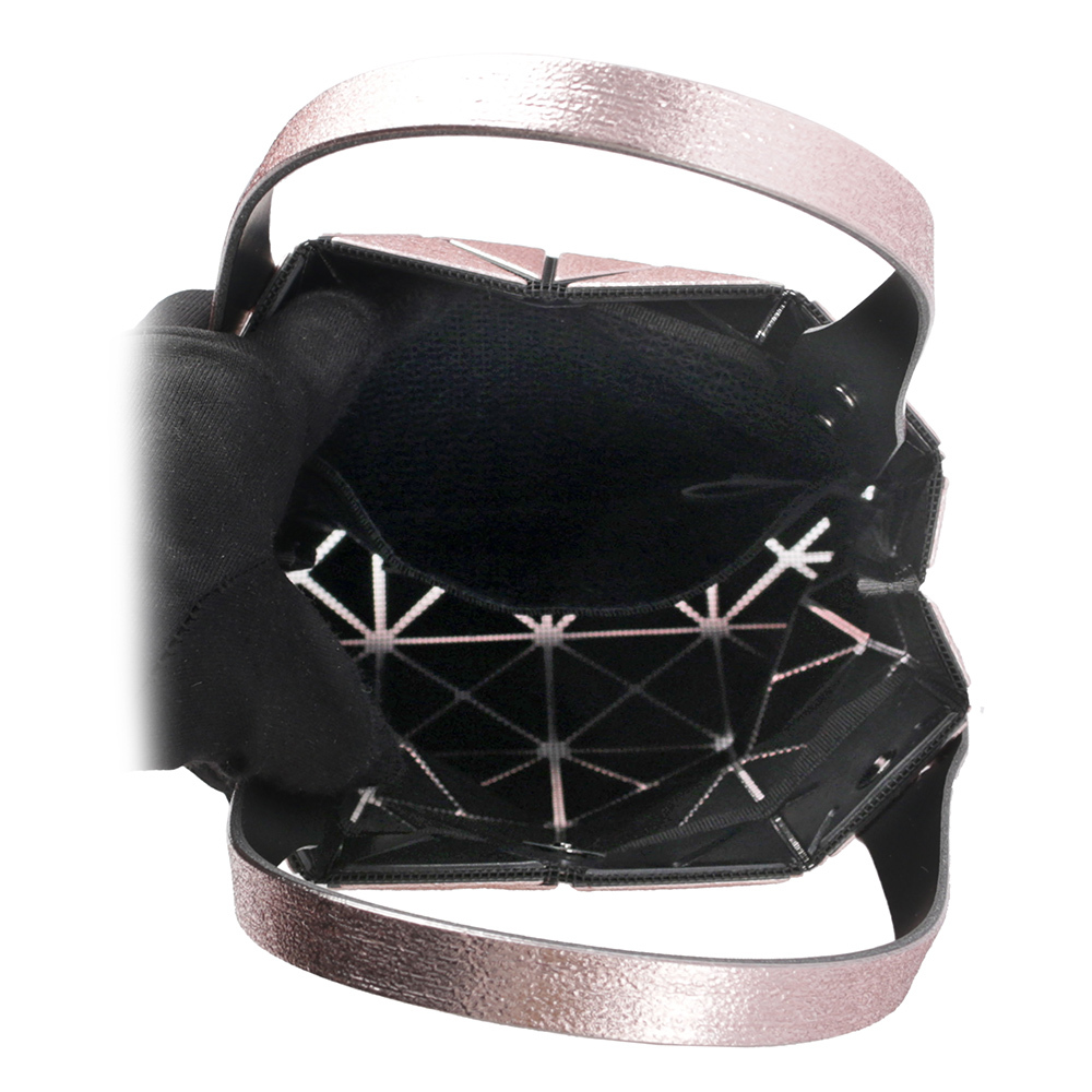 【ISSEY MIYAKE三宅一生】BAO BAO 5X4 立體金屬色迷你方盒手提包(玫瑰粉) AG173 23