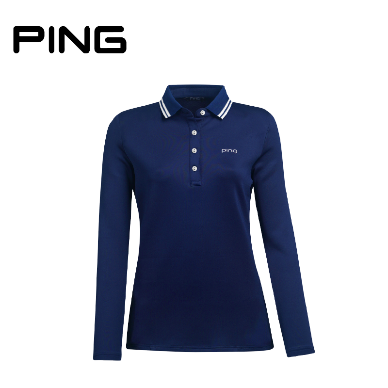 PING 美國 女 吸濕排汗薄長袖POLO衫(3色) 吸濕/排汗 12PI23290B