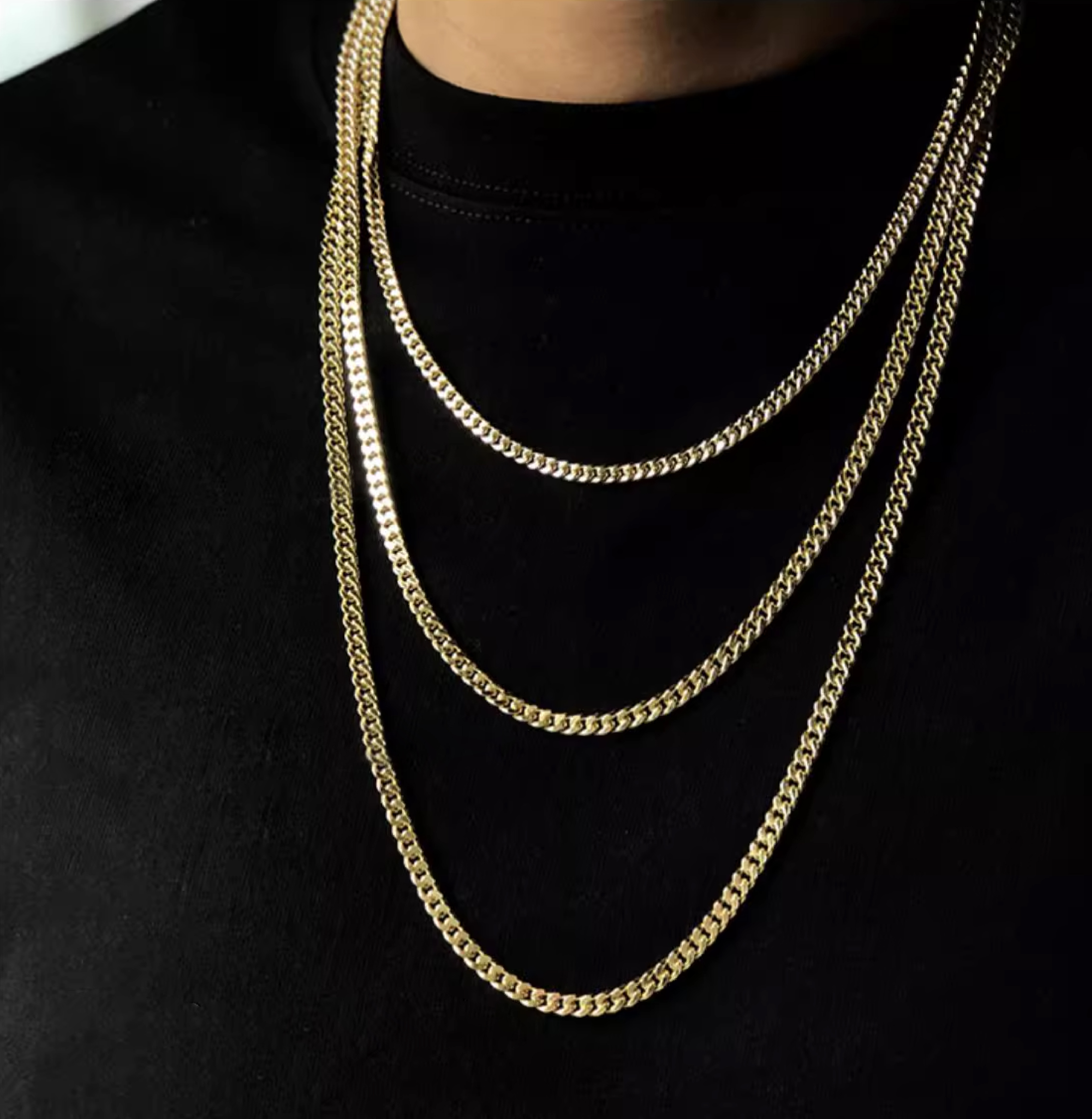 4mm古巴鏈｜純銀電鍍18K金